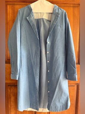 Oversized Light Blue Women's Denim Long Coat Jacket